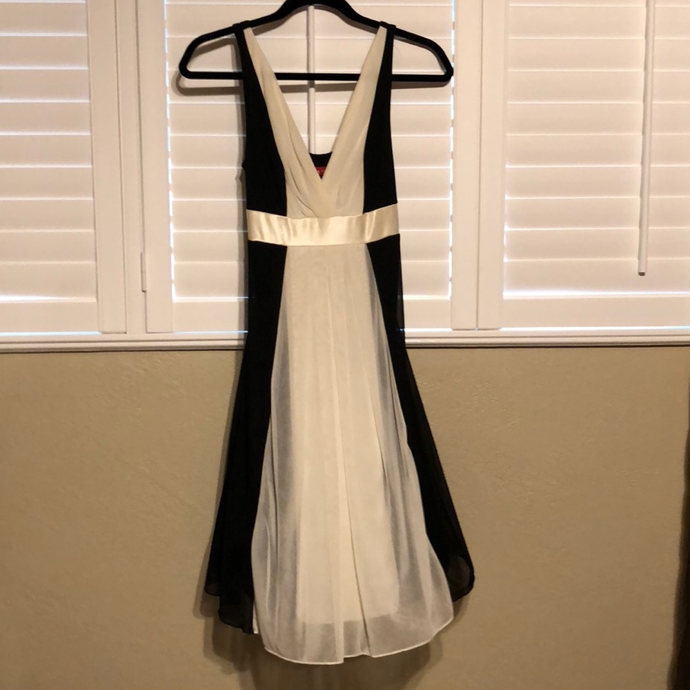 Black and cream dress